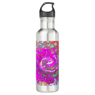Purple and Orange Groovy Abstract Retro Swirl 710 Ml Water Bottle