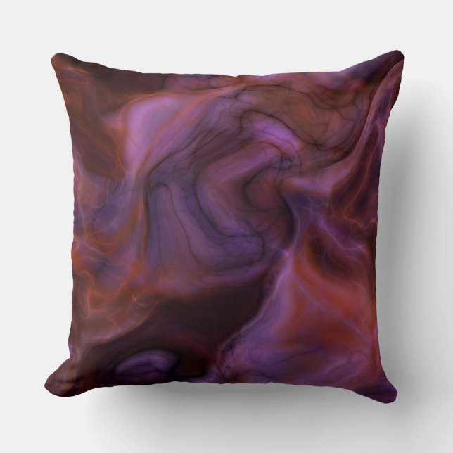 purple and orange Marble abstract Cushion (Front)