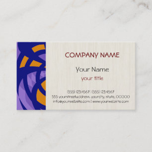 Purple and Orange Mosaic Abstract Art 2 Business Card