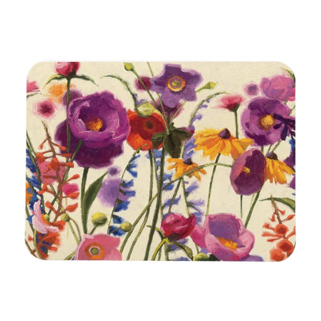 Purple and Orange Poppy Melody Magnet (Horizontal)