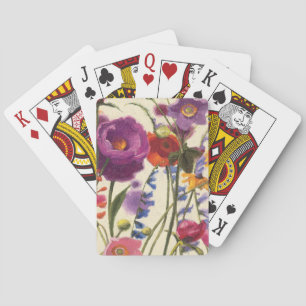 Purple and Orange Poppy Melody Playing Cards