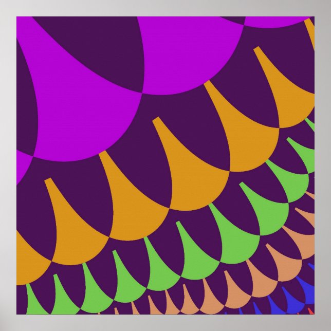 Purple and Orange Scales Poster (Front)