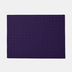 Purple and Orange School Spirit Sports Team Doormat