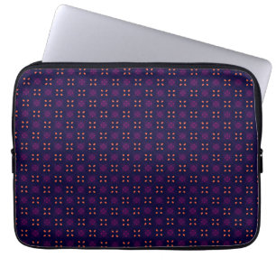 Purple and Orange School Spirit Sports Team Laptop Sleeve