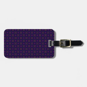 Purple and Orange School Spirit Sports Team Luggage Tag