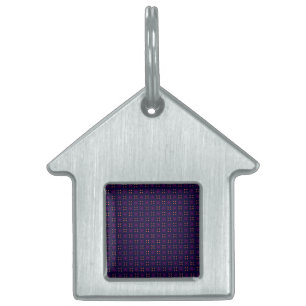 Purple and Orange School Spirit Sports Team Pet Tag