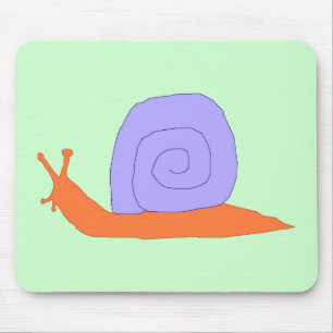 Purple and Orange Snail mousepad