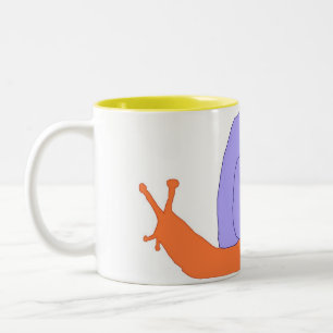 Purple and Orange Snail mug