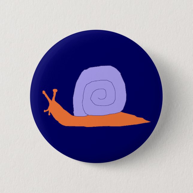Purple and Orange Snail pin (Front)