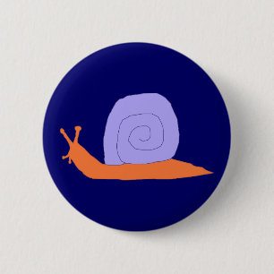 Purple and Orange Snail pin