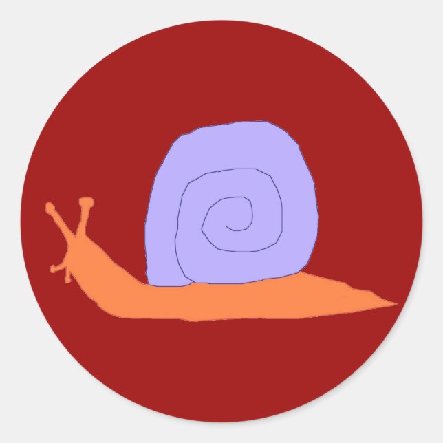 Purple and Orange Snail stickers (Front)