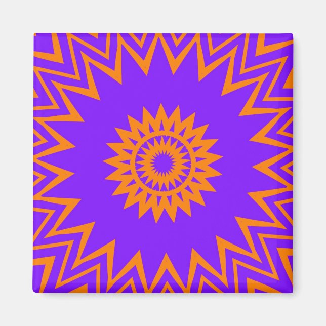 Purple and Orange Sun Rays  Magnet (Front)