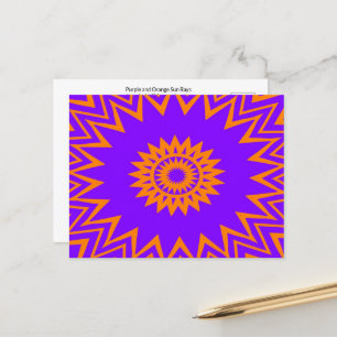 Purple and Orange Sun Rays Postcard