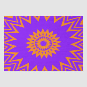 Purple and Orange Sun Rays Tissue Paper
