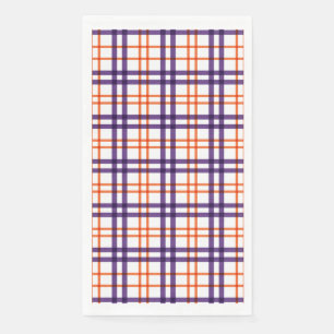 Purple and Orange Tartan   Napkin