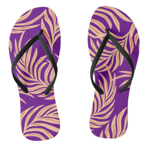 Purple and Peach Tropical Thongs
