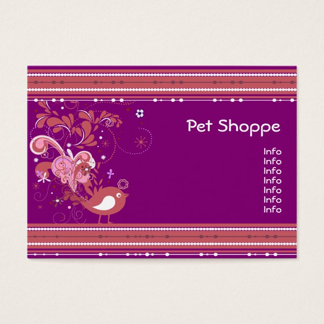 Purple and Pink Abstract Bird (Front)