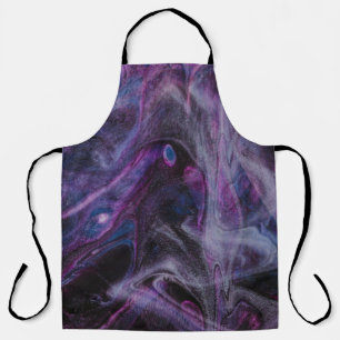 Purple and pink abstract painting apron