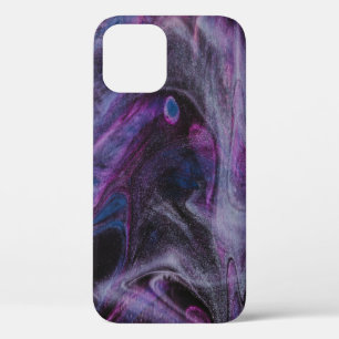 Purple and pink abstract painting iPhone 12 case