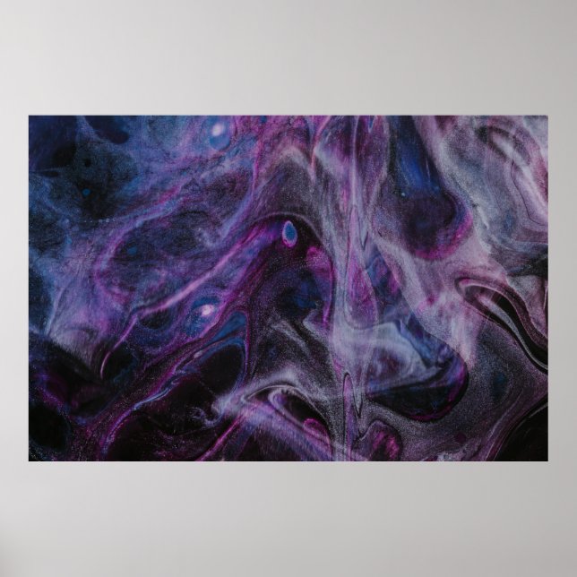 Purple and pink abstract painting poster (Front)