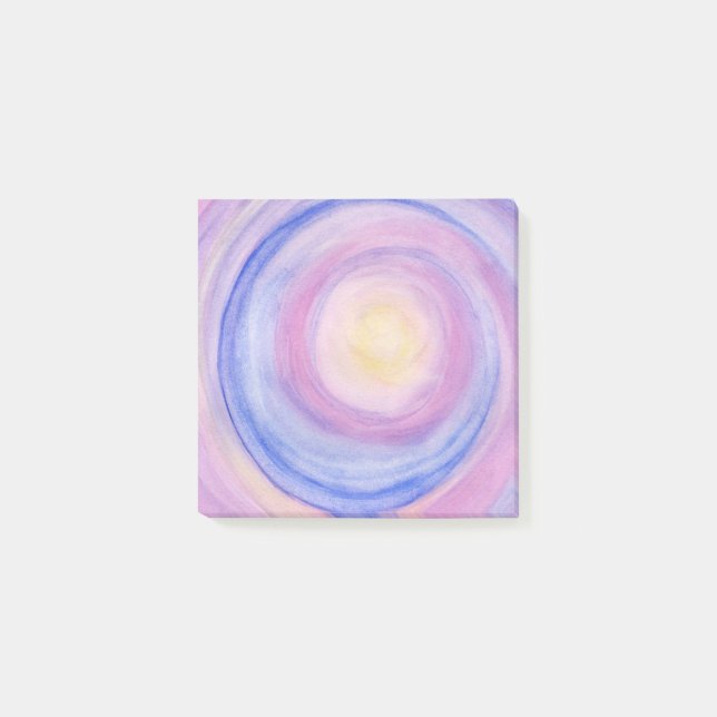 Purple and Pink Abstract Painting Sticky Notes (Front)