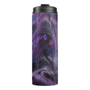 Purple and pink abstract painting thermal tumbler