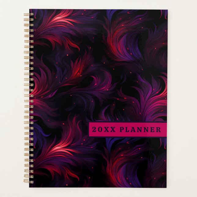Purple and Pink Abstract Planner (Front)