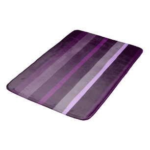 Purple and Pink Abstract Stripes Bath Mat