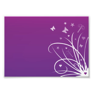 Purple and Pink Butterfly Swirl Photo Print