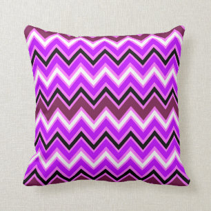 Purple and Pink Chevron Pattern Cushion