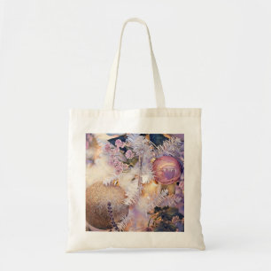 Purple and Pink Christmas Ornaments Tote Bag