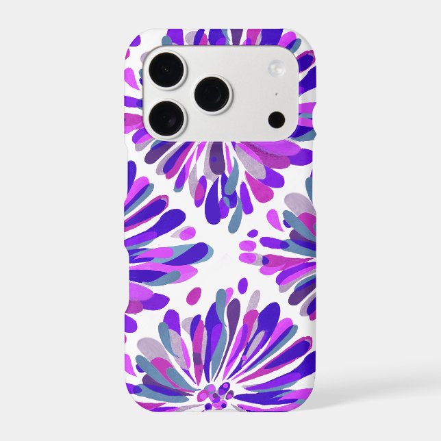 Purple and Pink Chrysanthemum Floral Pattern (Back)