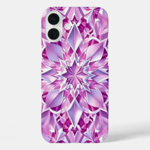 Purple and Pink Crystal Effect iPhone 16 Plus Case
