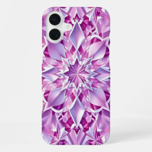 Purple and Pink Crystal Effect iPhone 16 Plus Case
