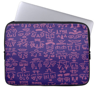 Purple and Pink Doodle Laptop Sleeve - Abstract Ar