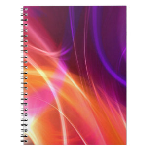 Purple and Pink Dynamic Waves Notebook