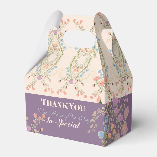 Purple And pink Favour Box (Front Side)