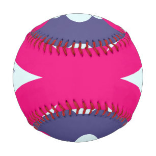 Purple and pink floral shapes illustration baseball