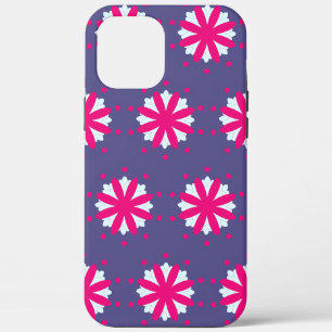Purple and pink floral shapes illustration iPhone 12 pro max case