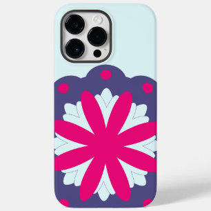 Purple and pink floral shapes illustration Case-Mate iPhone 14 pro max case