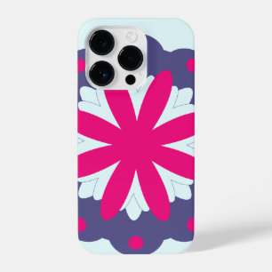 Purple and pink floral shapes illustration  iPhone 14 pro case