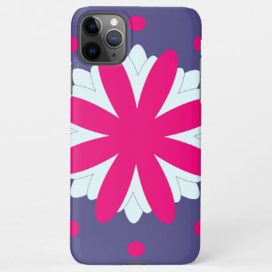 Purple and pink floral shapes illustration  iPhone 11Pro max case