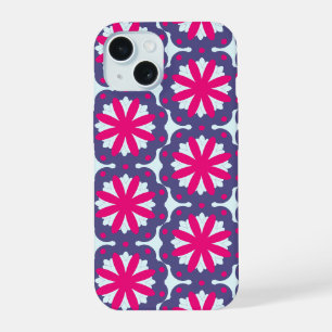 Purple and Pink Floral Shapes  iPhone 15 Case