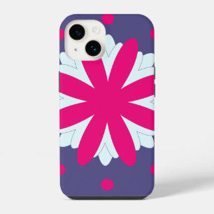 Purple and Pink Floral Shapes iPhone 14 Case