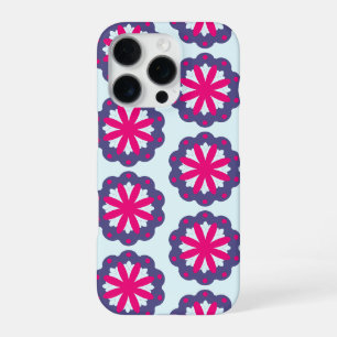 Purple and Pink Floral Shapes  iPhone 16 Pro Case