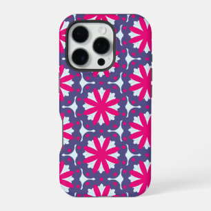 Purple and Pink Floral Shapes  iPhone 16 Pro Case