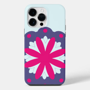 Purple and Pink Floral Shapes iPhone 14 Pro Max Case