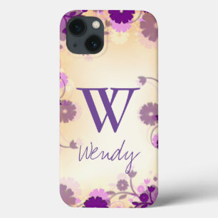 Purple and Pink Flowers Floral Cell Phone Cover