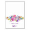 Purple and Pink Flowers Wedding Escort Place Cards