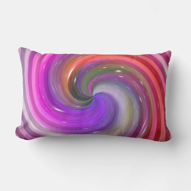 Purple and Pink Galaxy Swirl Lumbar Cushion (Front)